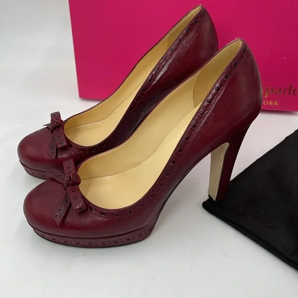 Kate Spade New York Lagoon Burgundy Leather Pumps
Women's Size 8 - Picture 4 of 9